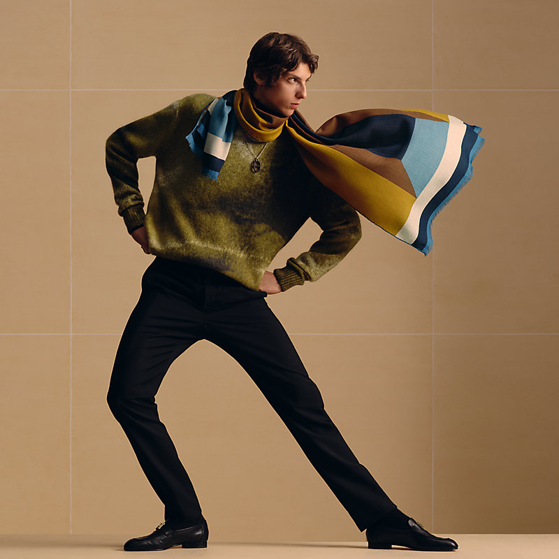 レクタングル 63×180 cm 《Hパースペクティブ》 - マロン | Hermès